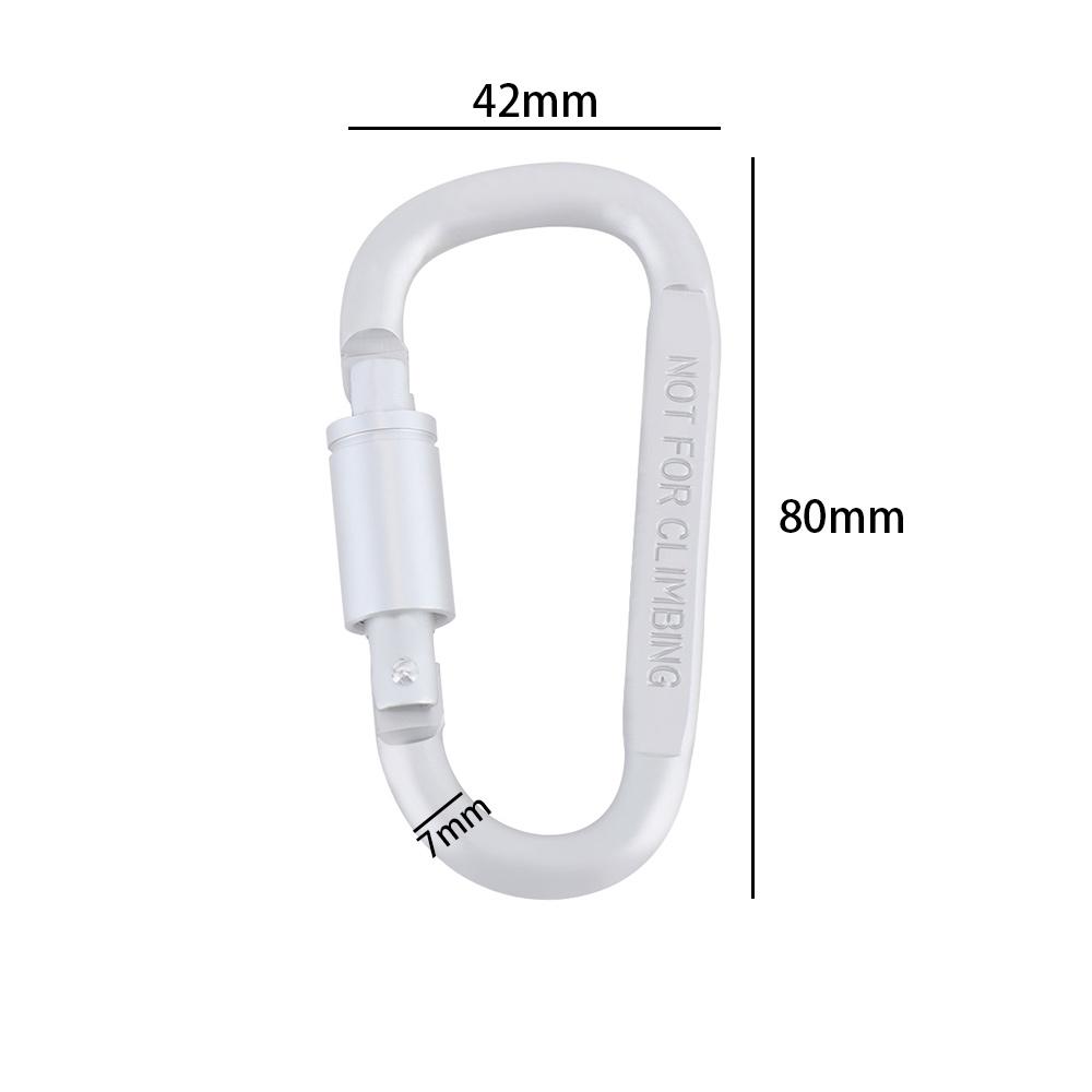 D Shape Outdoor Tools Metal with Lock Climbing Camping Keyring Key Buckle Carabiner Hook