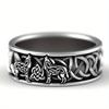 1pc Mythological Giant Wolf Fenrir Defense Totem Amulet Hip-hop Pirate Wolf Ring