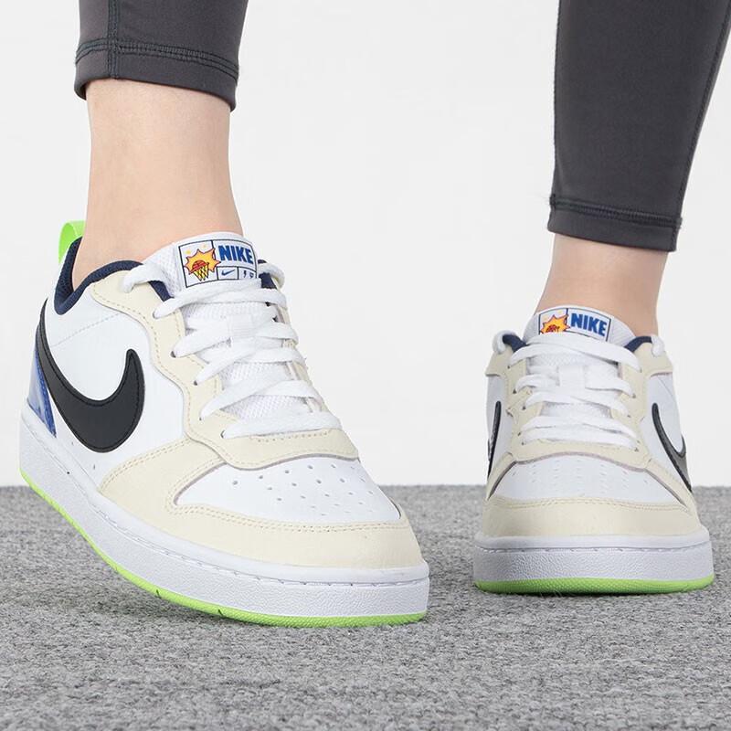 Nike Court Borough Low 2 SE GS Player One Dětské tenisky Bílá Černá Laserově oranžová FB1394-101