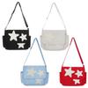 Women Star Messenger Bag Multi-Pockets Versatile Crossbody Bag Lightweight Adjustable Strap Large Capacity Slouchy Shopper Bag