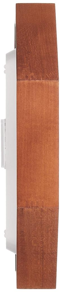 RHYTHM CITIZEN Wall Clock Analog Clock with Continuous Second Hand Small Type Octagonal Wood Brown CITIZEN Clock/Table Radio-Controlled