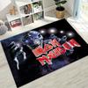 Tappeto 3D I-Iron-Maidens Art Band Musicale per Camera da Letto Soggiorno Divano Decorazione Zerbino per Casa, Grande Tappetino Antiscivolo per Bambini