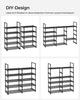 Shoe Rack, 10 Tier Metal Shoe Organizer, Customizable Design, Metal Frame, Space Saving Rack