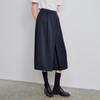 Chuyu Women's Elastic Waist Origami Cocoon Midi Skirt