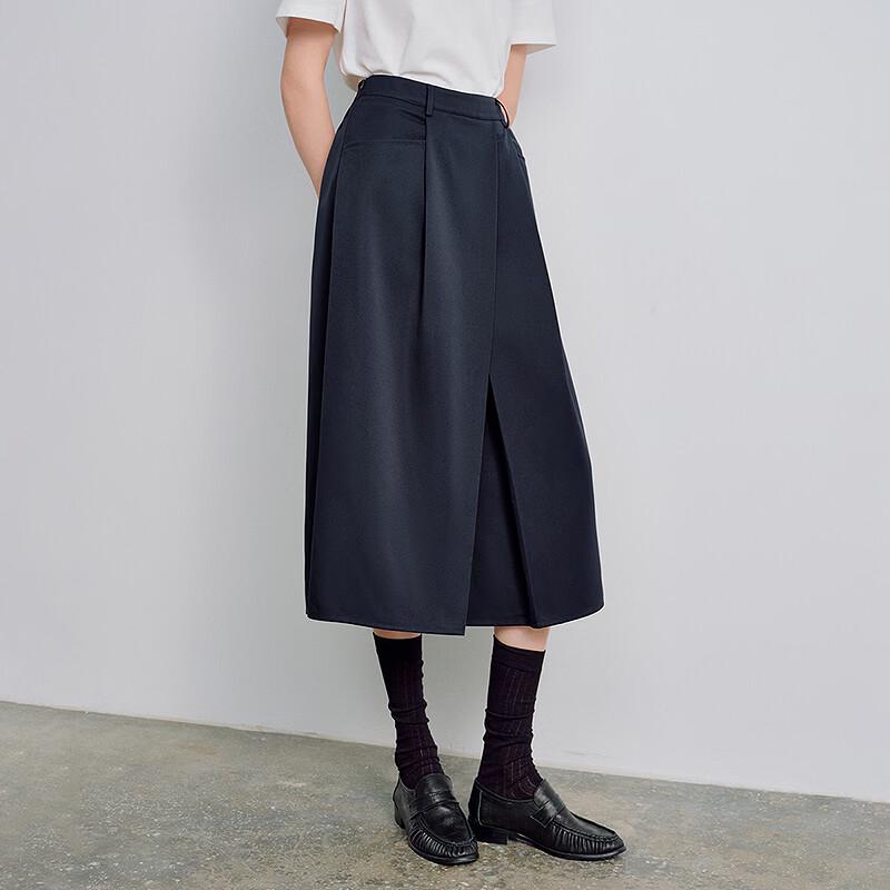 Chuyu Women's Elastic Waist Origami Cocoon Midi Skirt