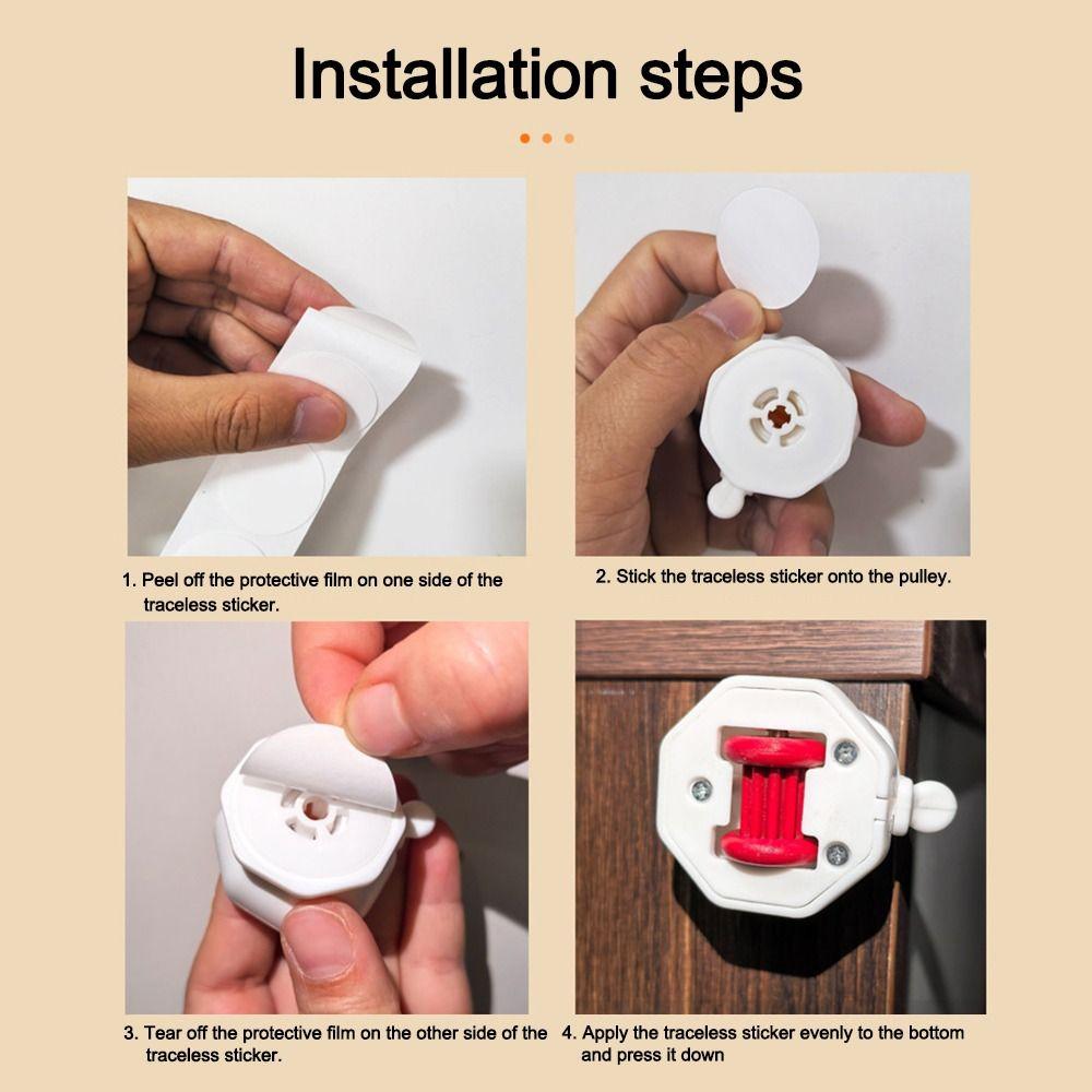 4PCS Furniture Casters Wheels with Brake Mute Wear-resistant Universal Wheel Stablize Self Adhesive Pulley Base