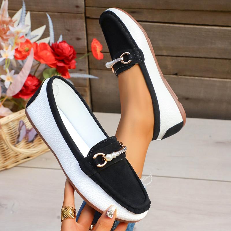 

Модная Внешнеторговая Обувь-Слипоны Маленькие Кожаные Туфли 2025 Новые Женские Однословные Плоские Одинарные Туфли Профессиональные Повседневные Лоферы 43 чёрный