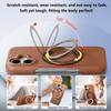 360 Rotating Magnetic Kickstand Lychee Grain Leather Phone Case For iPhone 17 Pro Max 16 Plus 15 14 13 12 11 Shockproof Cover
