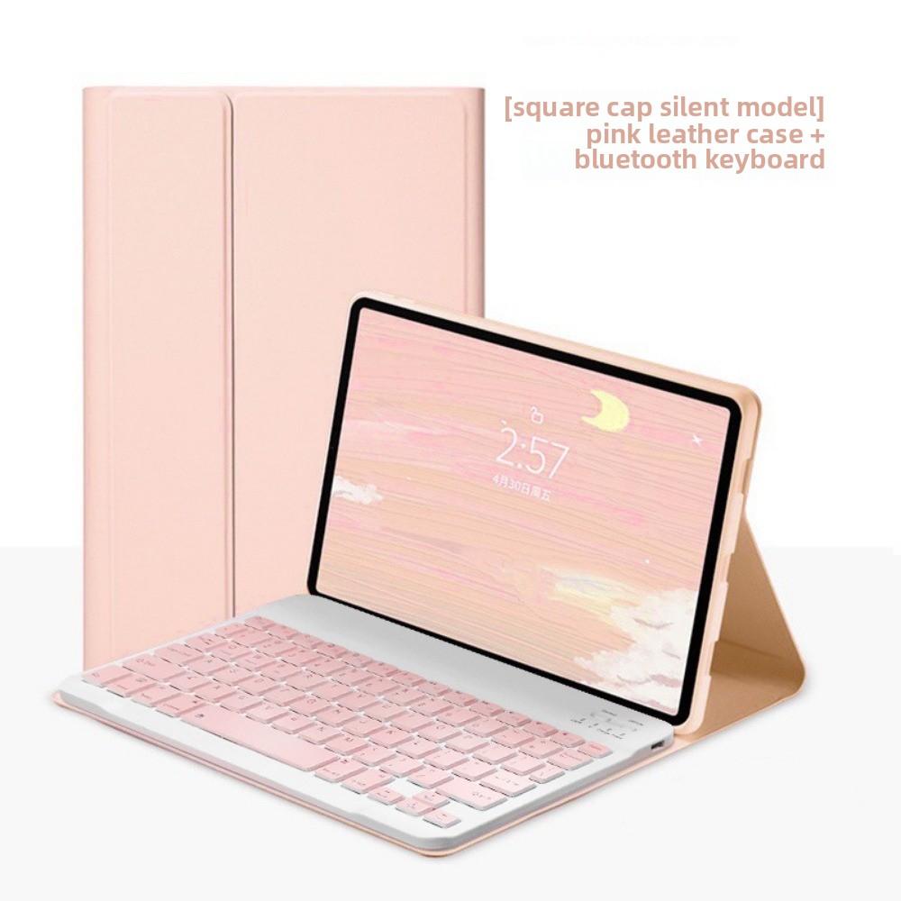 Leather Keyboard Case for iPad Air 6 10.2 Inch with Pencil Slot Magnetic Detachable Bluetooth Keyboard Protective Cover