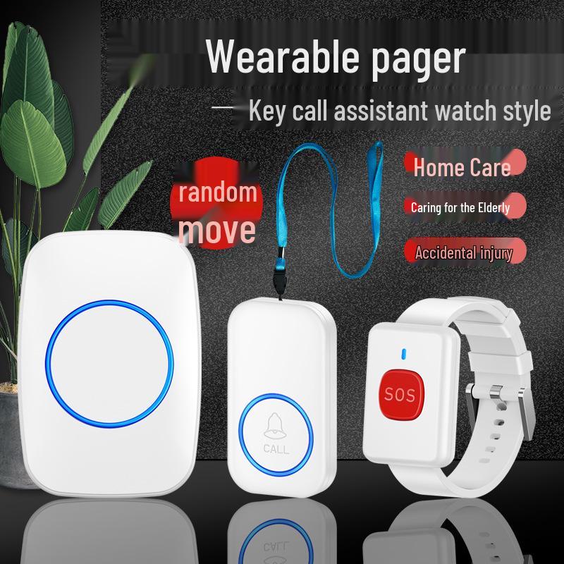 Pulsante di chiamata di emergenza wireless per la casa per anziani - Sistema di allarme remoto da comodino