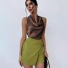 Women's Sexy Sleeveless Satin Shirt - Spring/Summer 2025 Collection