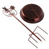 Heavy Duty Metal Bird Feeder Five Prongs Base Feeding Stations Vintage Outdoor Bird Bath  Patio