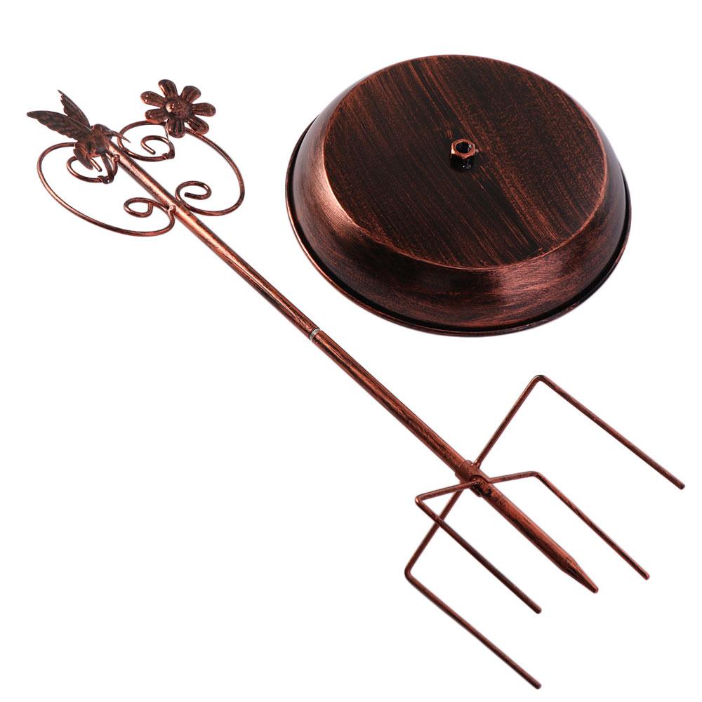 Heavy Duty Metal Bird Feeder Five Prongs Base Feeding Stations Vintage Outdoor Bird Bath Patio