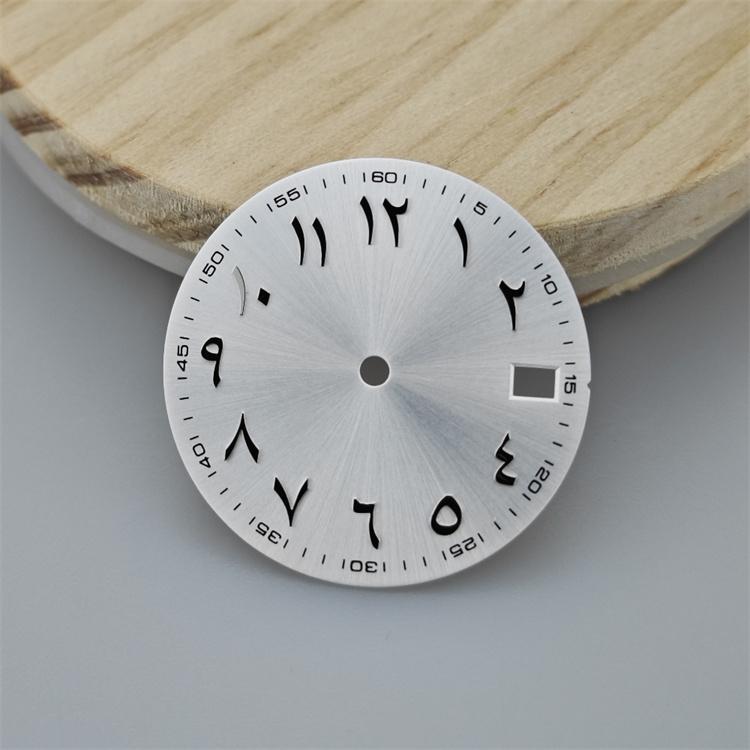 

Новый арабский циферблат NH35 28,5 мм розовый арабский циферблат без люминесцентного покрытия выпуклый циферблат часовые аксессуары