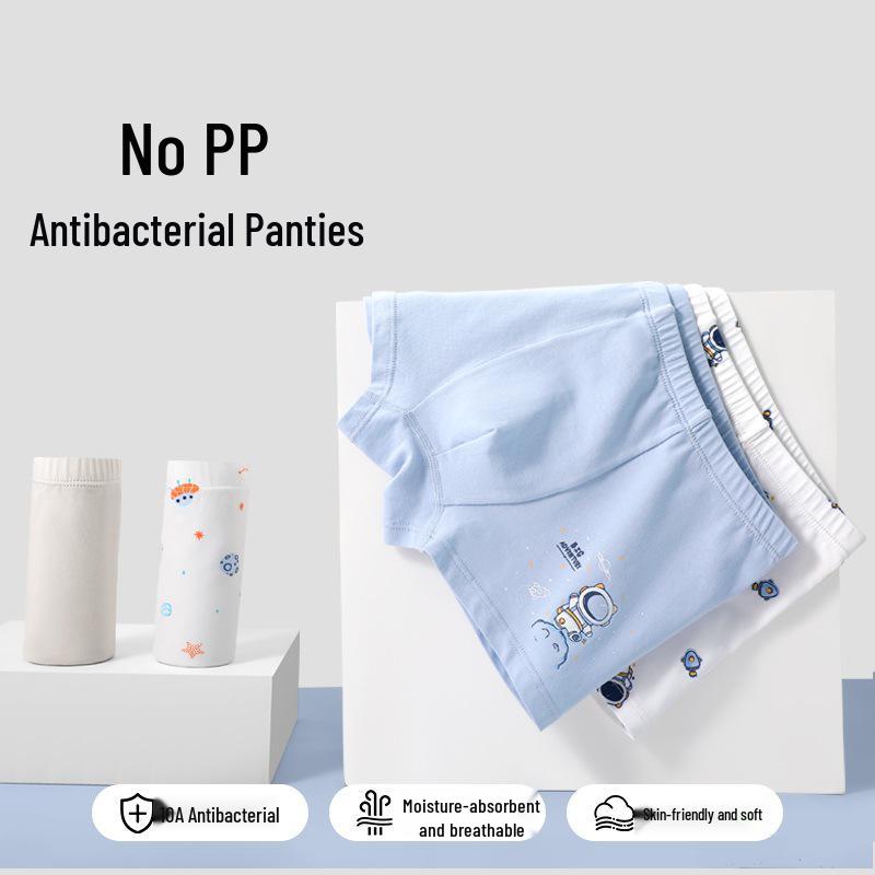Kids' 100% Cotton Antibacterial Underwear: Boys' Boxer Briefs & Girls' Briefs for Ages 10+