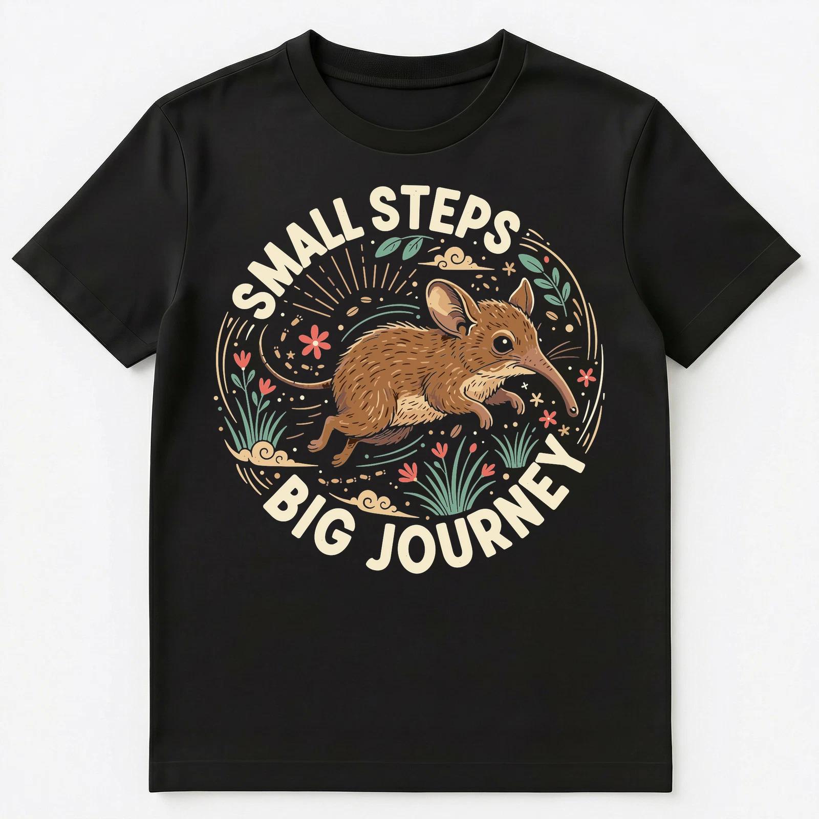 

Motivational Small Steps Big Journey Design Unisex T-Shirt L
