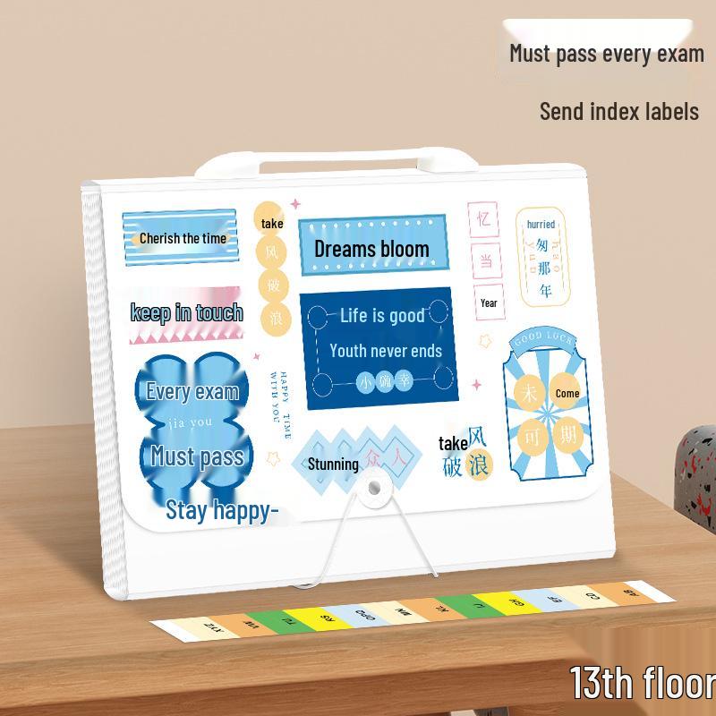 Good 8961 Multi-layer Accordion Test Paper Organizer and Storage Bag