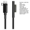 Laptop Charger Cable 65W 15V 4A Charging Magnetic High Speed PD Fast Charge Type-C Notebook Cord Power Adapter Converter for Microsoft Surface