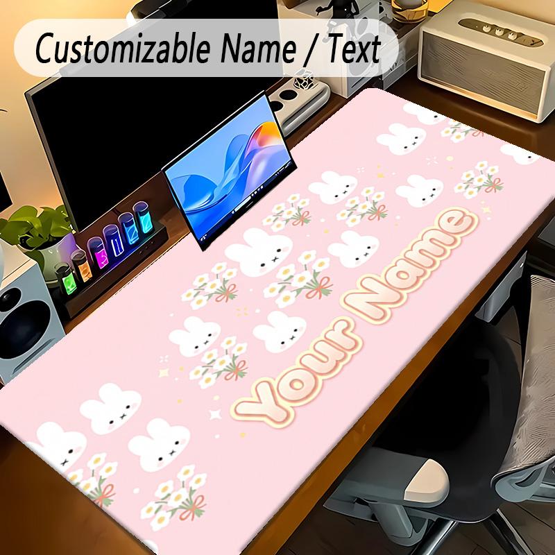 Large Mouse PadMiffy Custom Name Text Personalized Desk Mat Non Slip Gaming Pad