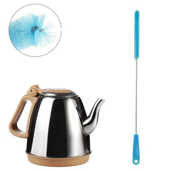 5Pcs/Set Long Handle Bottle Brushes Ergonomic Handle Beer Wine Decanter Bottle Cleaning Scrubber Kit