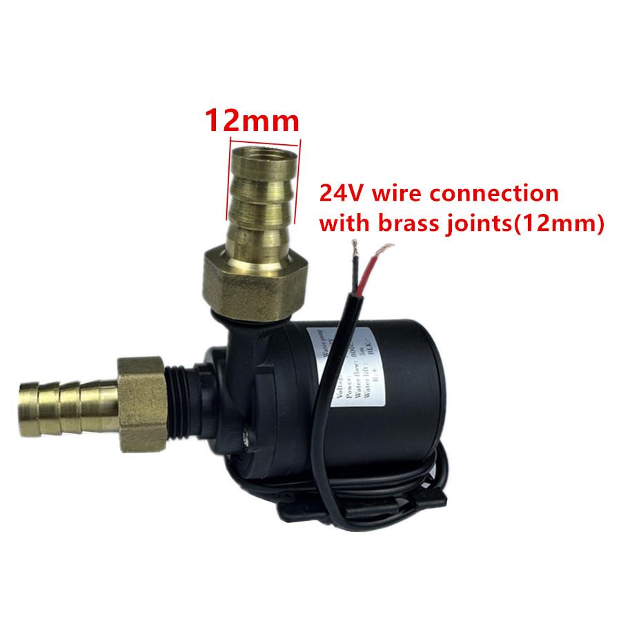 Submersible Water Pump 12V High Pressure Ultra Quiet Solar DC 24V Lift 5M 800L/H Brushless Motor Water Pumps with Brass Joints