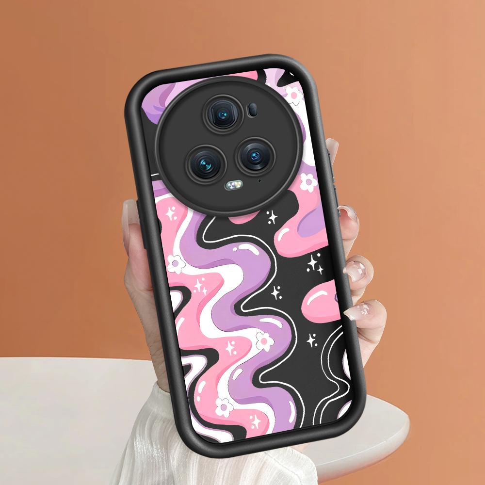 Weiches Silikon-Telefongehäuse mit quadratischem Leiterdruckmuster, vollständige Kameraabdeckung, stoßfeste Gummischutzhülle für Huawei Honor