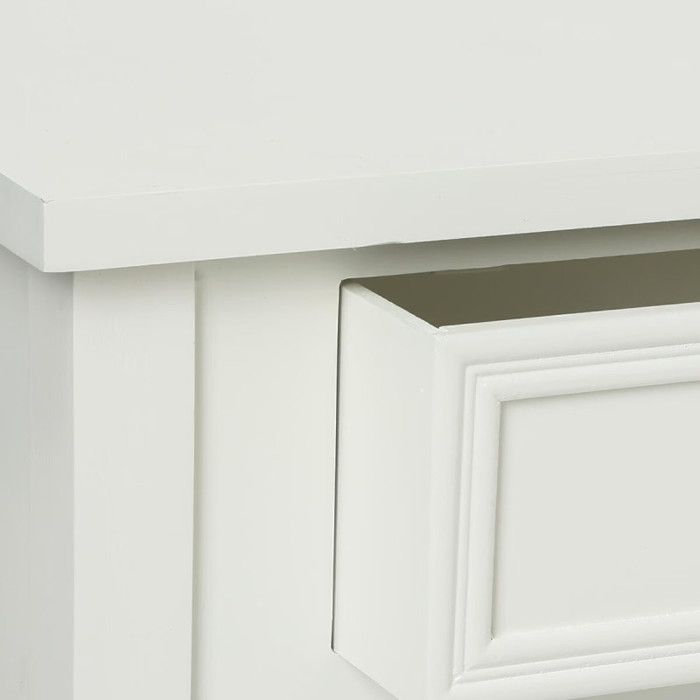 Set of 2 Bedside Tables with 1 Drawer "Charme" White Atmosphera