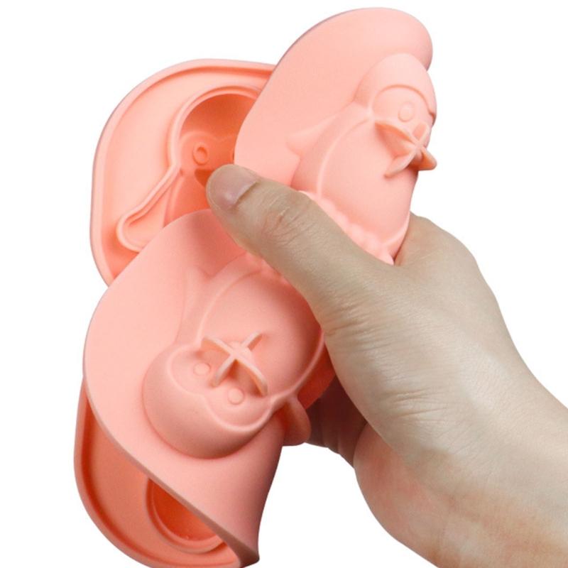Diy Animal Handwork DIY Ice Creams Molds Silicones Popsicles Cheese Stick Molds with Lid Cake Stick Molds 4-link