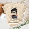 French Bulldog Tshirt Female Y2k Grunge Unisex Vintage Psychedelic Tshirt Comfortable Y2k Retro Pastel University Aesthetic
