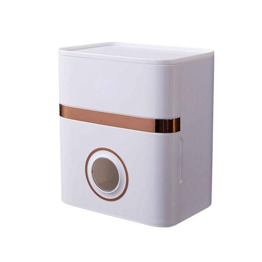 1Pcs Waterproof Tissue Box Light Luxury Style Roll Paper Storage Box New Bathroom Tray Shelf