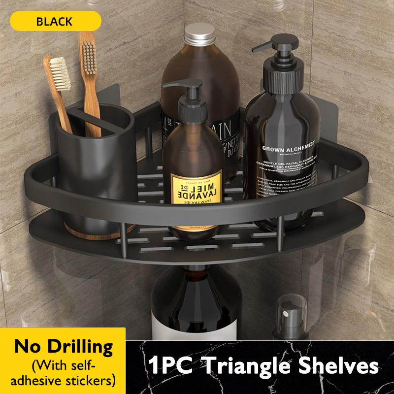 

Полка для ванной комнаты без сверла настенная для бутылок с шампунем душевая угловая полка для хранения туалета алюминиевая ванная комната кухонные принадлежности