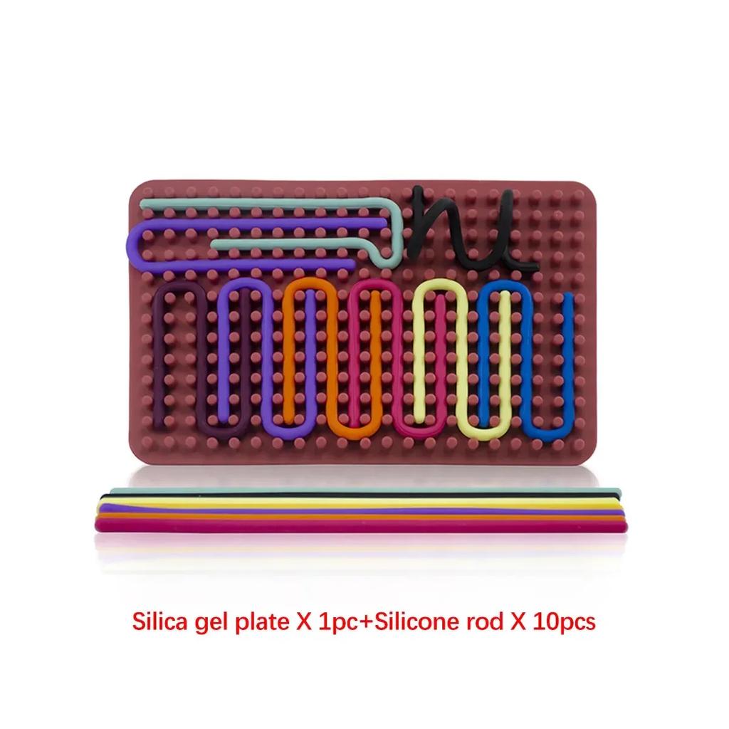 1 pz Tavola Attività Sensoriale Multicolore Giocattolo Fidget per Sollievo dallo Stress Giocattolo Puzzle per Allenare Creatività e Pensiero dei Bambini 4 Colori
