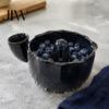 Ciotola Scolapasta per Fragole in Ceramica, con Beccuccio Laterale e Fori per Drenaggio Frutta, Auto-Girevole