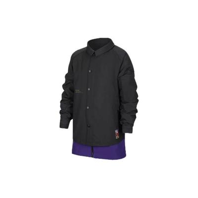 Markenlogo Button-Down Kragen Langarm Jacke Kinderjacken Schwarz CJ8054-011
