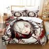 New Summer Time Rendering Bedding Set Cartoon  Three-piece Set Adult Kid Bedroom Duvet Cover Sets 3D Kawaii Girls Twin Set