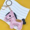 Yousheng Keychain Pendant Synthetic Leather Horse Charm Keyring with Rope Vibrant Colors Key Holder Bag Accessory