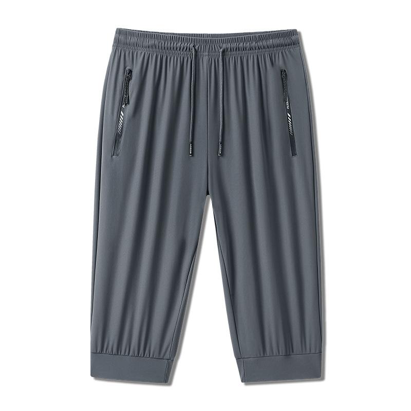 Large Cropped Pants for Men In Summer with Added Fat and Sporty Men's Loose Fitting Casual Shorts for Thin Men's Clothing