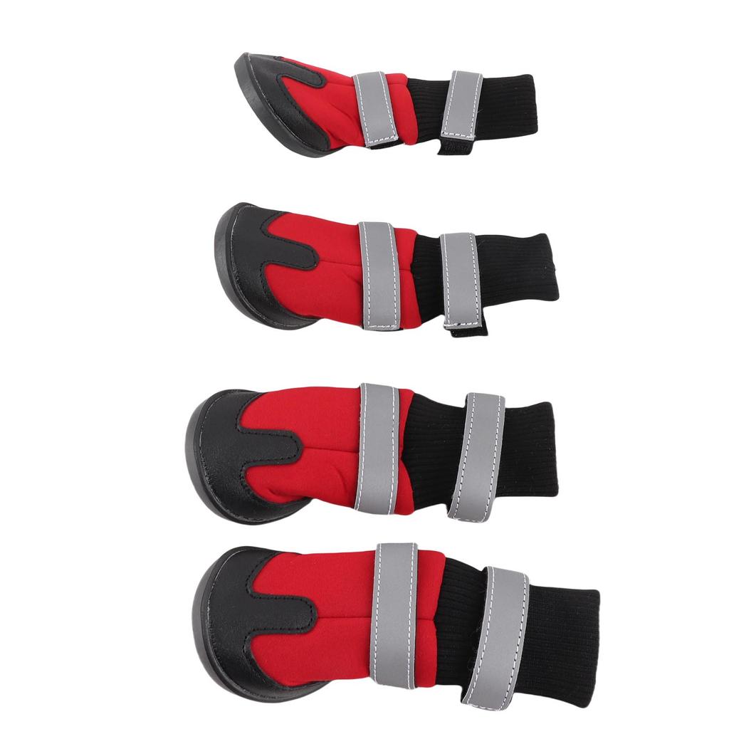 4pcs Set Water Proof Pet Dog Shoes Anti Slip Protective Boots for Large Dogs