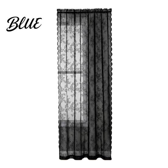 Embroidered Lace Curtain Bedroom Luxury Install Vintage Easy to Sheer Universal Floral Gothic Light Filtering