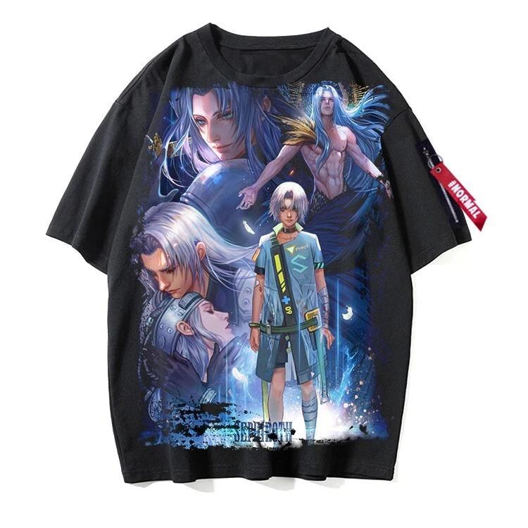 Final Fantasy Cosplay Anime Manga Streetwear T-Shirt Tee Undershirt Polyester 4XL