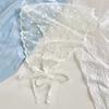 Sweet Triangle One-Piece Belted Overlap Lace Skirt Apron  Lace Trim Half Skirt Butt Curtain Spring Headscarf Accessories