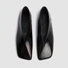 Leather French Niche V-mouth Diagonal Square Head Flat-soled Single Shoes Women's 2025 New Spring Fashion One-pedal Grandma Shoes