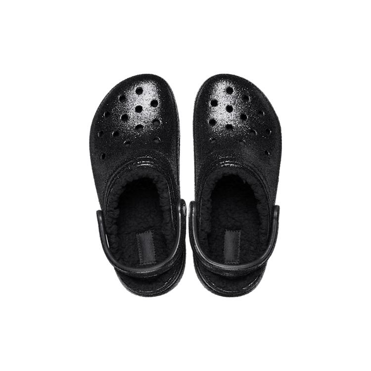 Crocs Classic Glitter Lined Clogs 'Black' 205842001