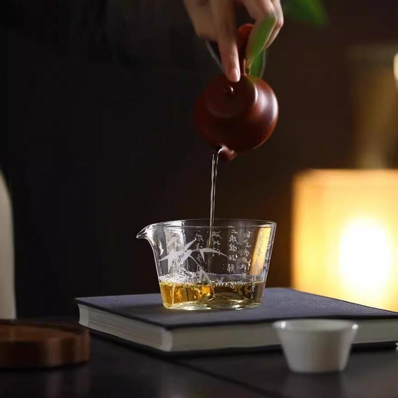 Heat Resistant Glass Tea Pitcher Divide Tea Cha Hai Dispenser Fair Mug Chinese Kung Fu Tea Set Accessories Teaware Gift New