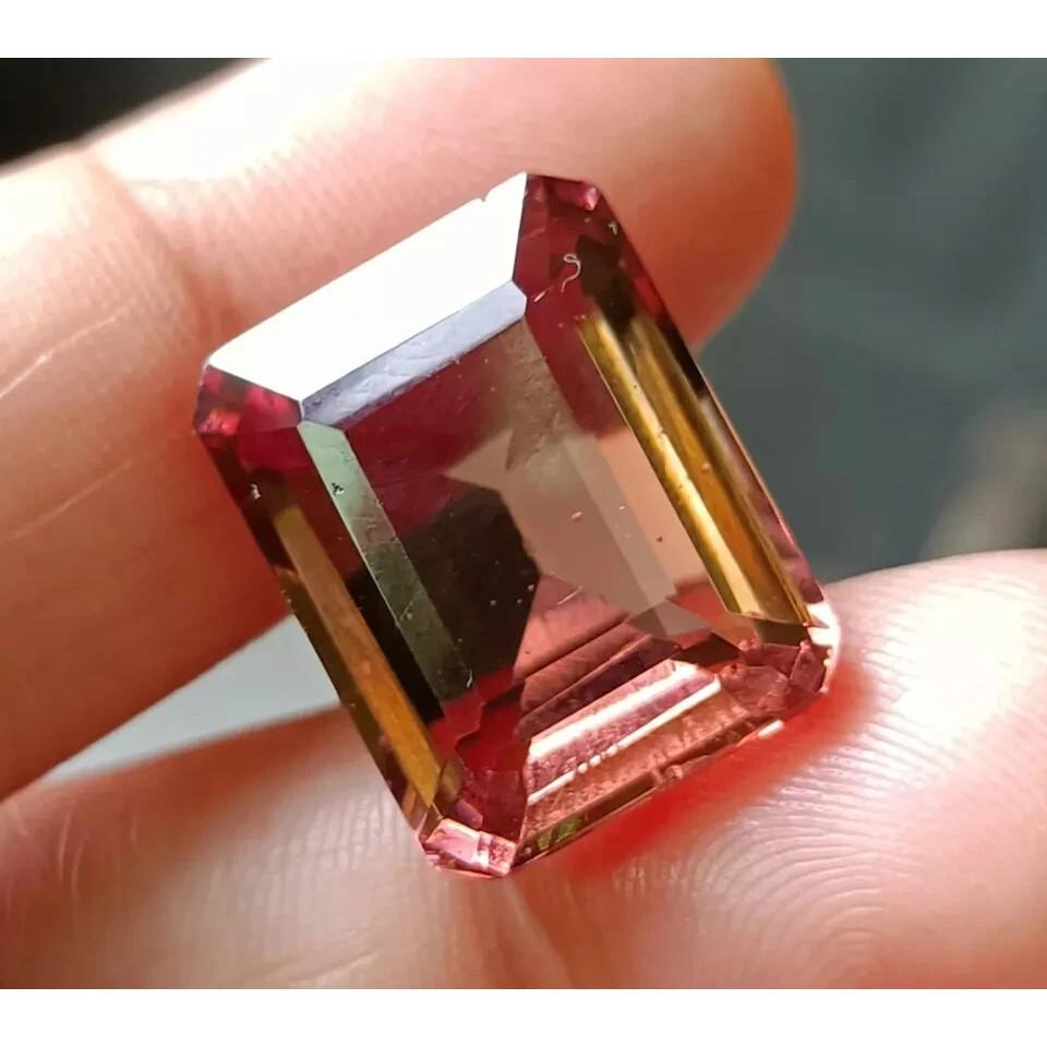 10-12 Ct Natural Alexandrite Bi-Color Change Emerald Cut Stunning Gemstone