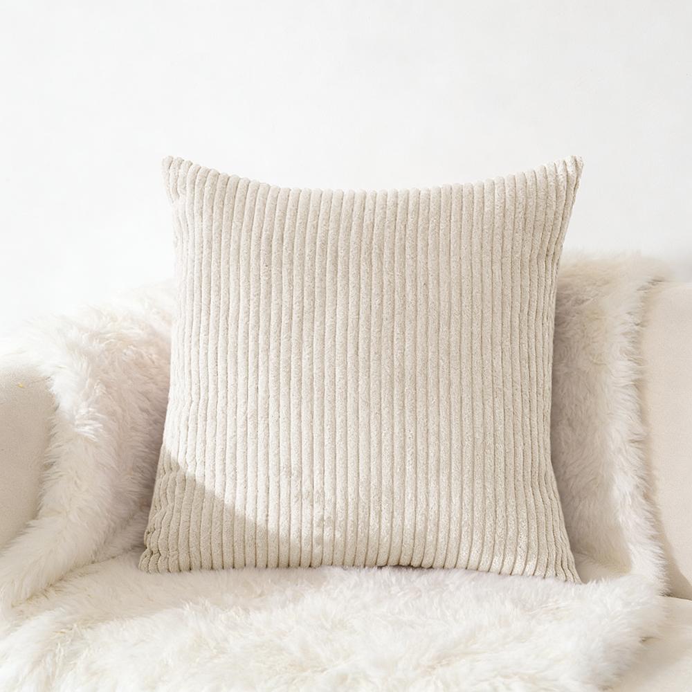 Cord Kissenbezug 40x40 45x45 50x50cm Weicher Plüsch Flanell Kissenbezug Flauschiger Sofakissenbezug für Sofa Wohnzimmer Dekoration