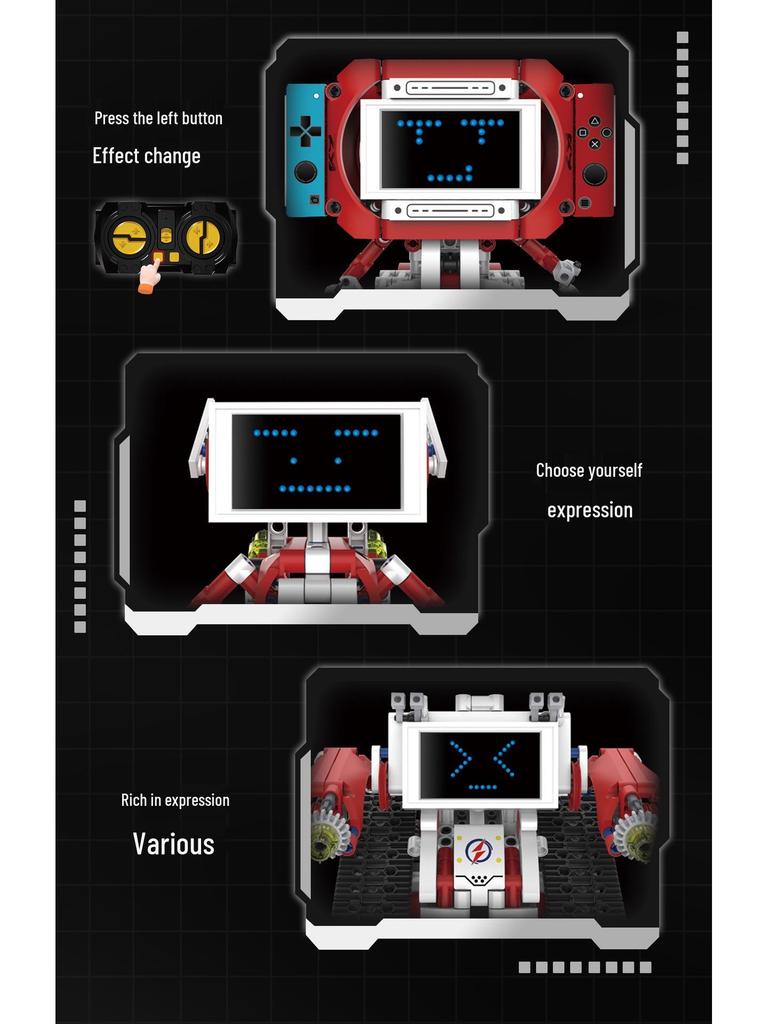 Electric Remote-Control Programming Robot Toy - Compatible with LEGO for Kids' Birthday Gift