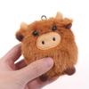 Simulated Scottish Highland Cow Plush Toy Keychain Cute Stuffed Animal Ornaments Kawaii Soft Plush Doll Pendant Bag Charm Gifts