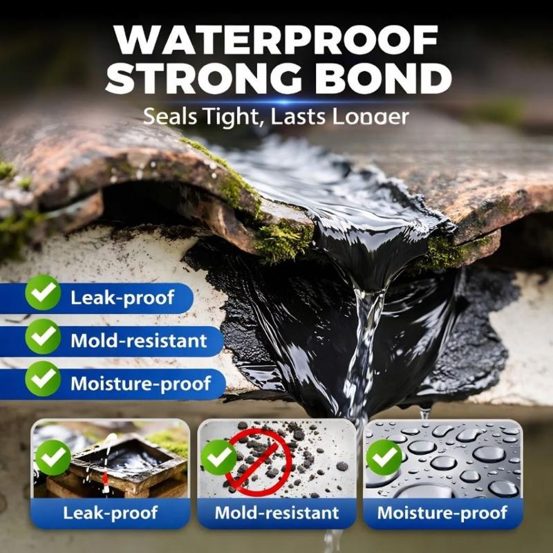 Silicone Waterproof Sealant 590Ml Strong Adhesive Quick Dry High Elastic Indoor Outdoor
