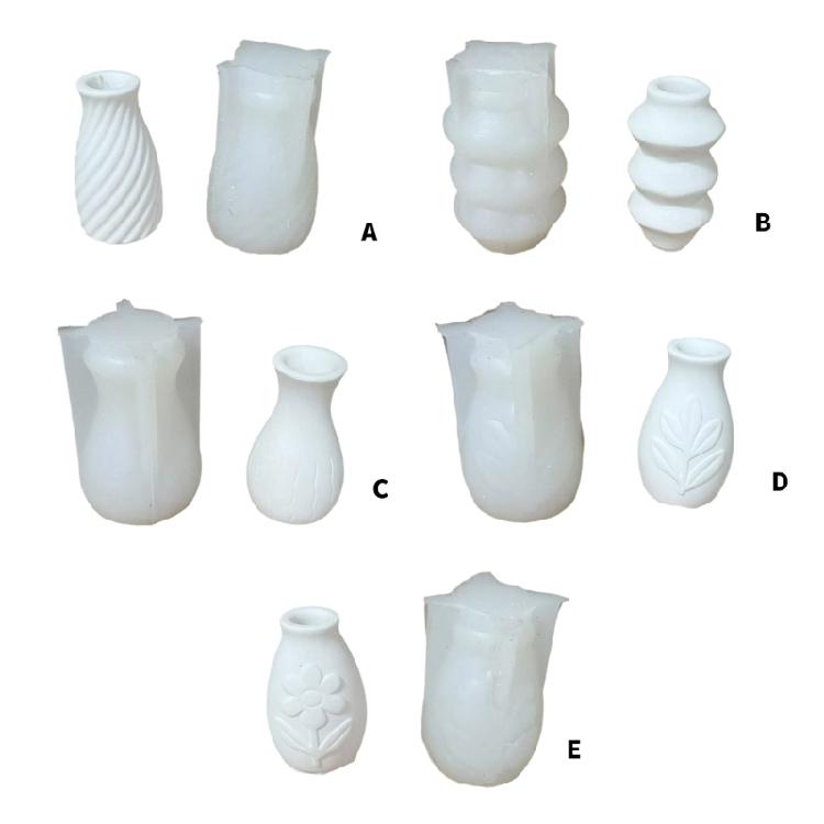 High Detail Silicone Mold for Arrangement Flowerpot Mini Vase Making Tool Realistic Pattern Crafting Accessory